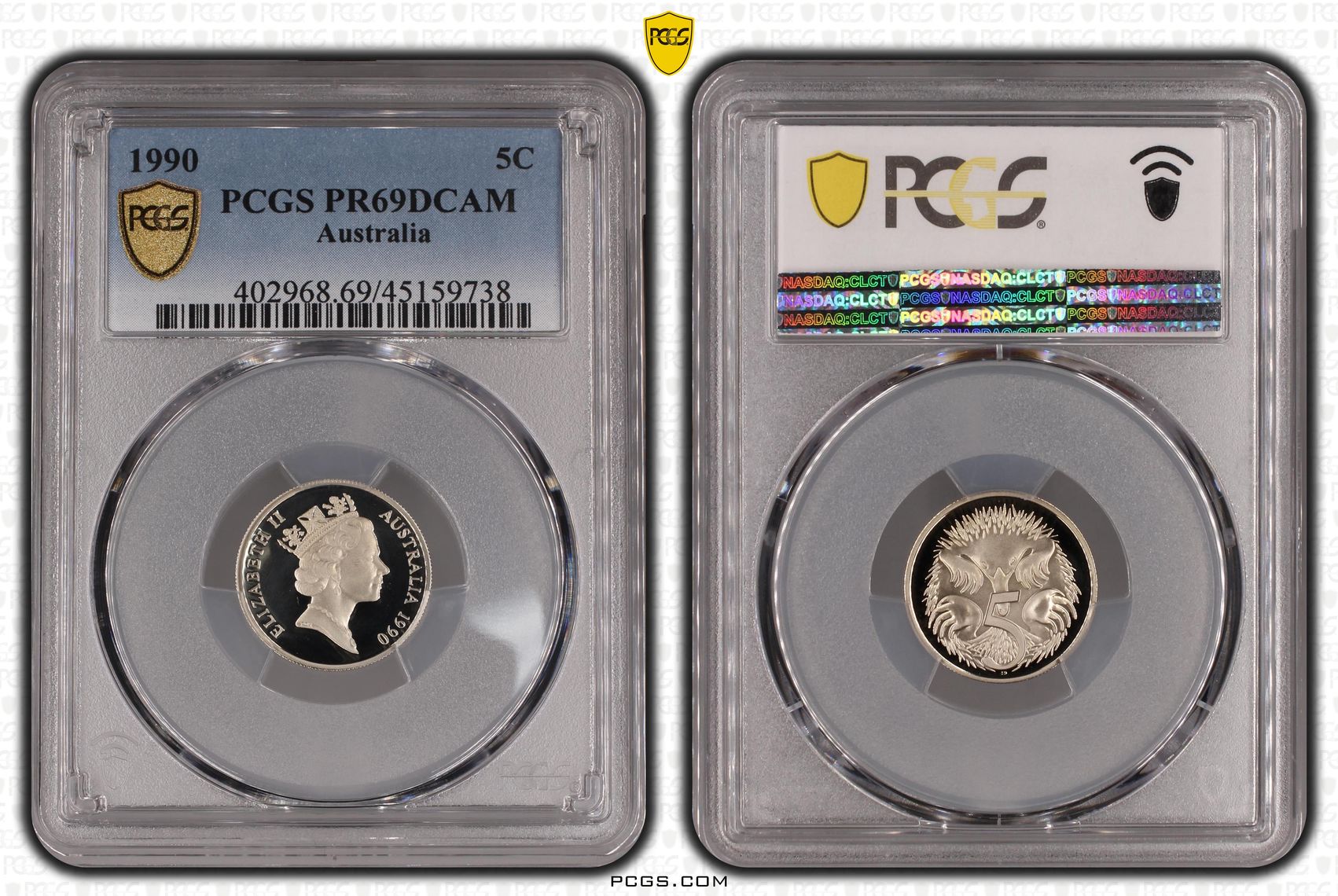 Five Cent, 1990, PCGS PR69DCAM