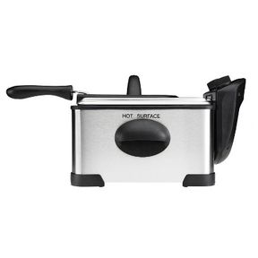 CHEFMAN RJ07-45-SS JUMBO SIZE 4 LITER 1700 WATT OIL DEEP FRYER WITH REMOVABLE BASKET AND ADJUSTABLE TEMPERATURE AND TIMER, STAINLE