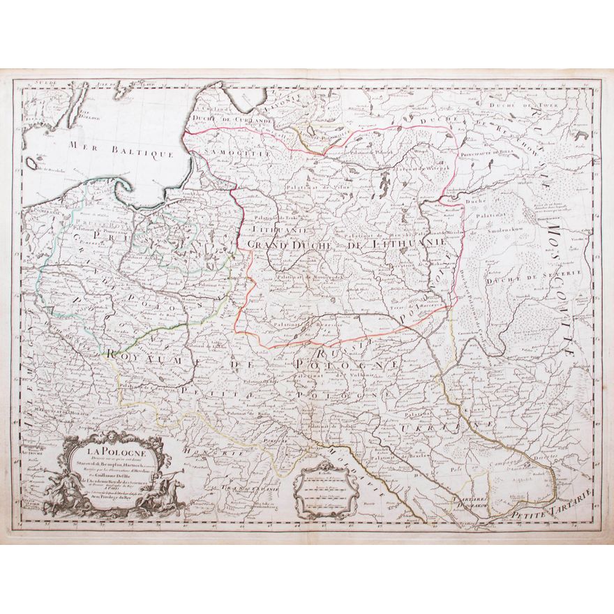 Guillaume de l’Isle | La Pologne dresée sur ce qu’en ont donne Starovolsk, Beauplan, Hartknoch...