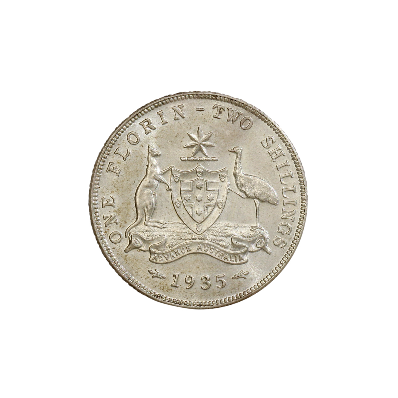 1082. · George V, Florin, 1935, CHU