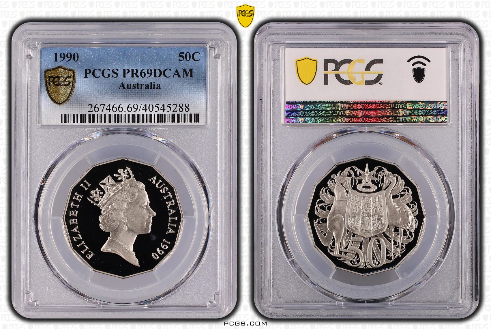 Fifty Cent, 1990, PCGS PR69DCAM