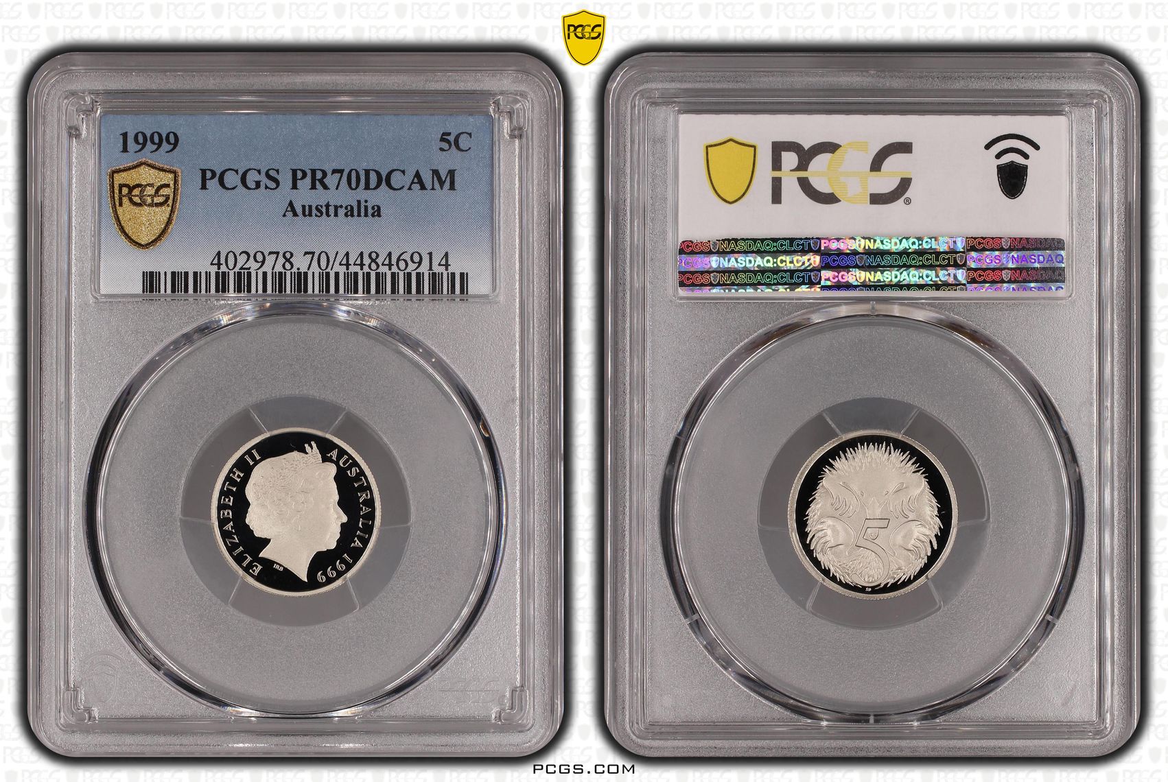 1999 Australia Five Cent, 5c PCGS - PR70DCAM POP 32/0 -914