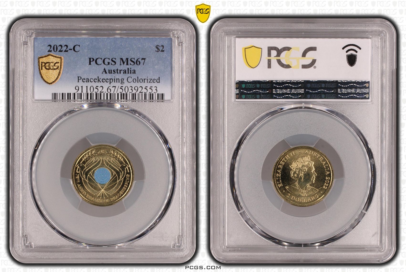 Peacekeeping Colorized, Two Dollar, 2022-C, PCGS MS67