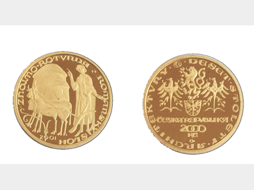 2001 CZECH REPUBLIC COMMEMORATIVE 2000 KORUN GOLD COIN