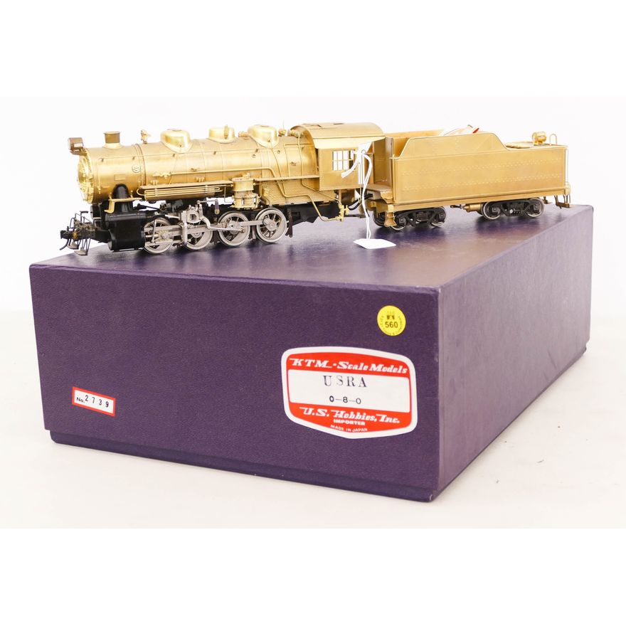 KTM USRA 0-8-0 Engine and Tender O Gauge Scale Model Train with Box- used
