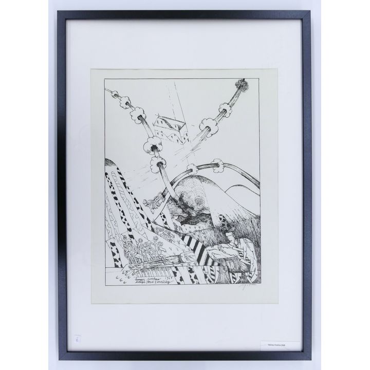 Hannes Postma ''Escape from Territory'' 1968 Signed Lithograph