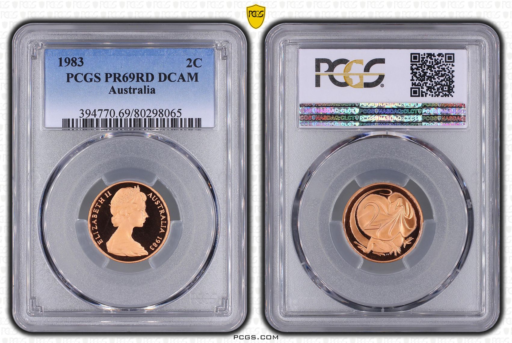Elizabeth II, Two Cent, 1983, PCGS PR69DCAM