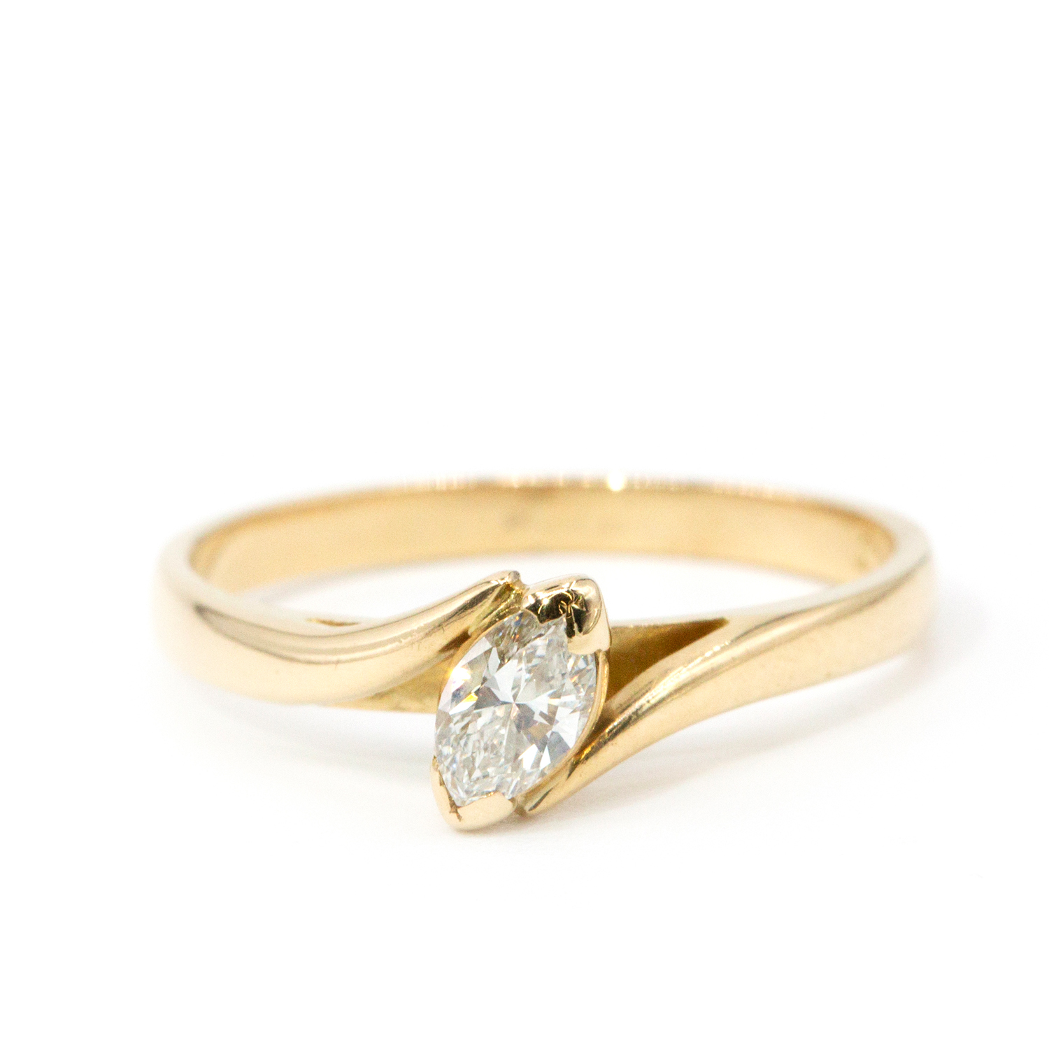 0.25 Carat Marquise Diamond 18ct Gold Ring