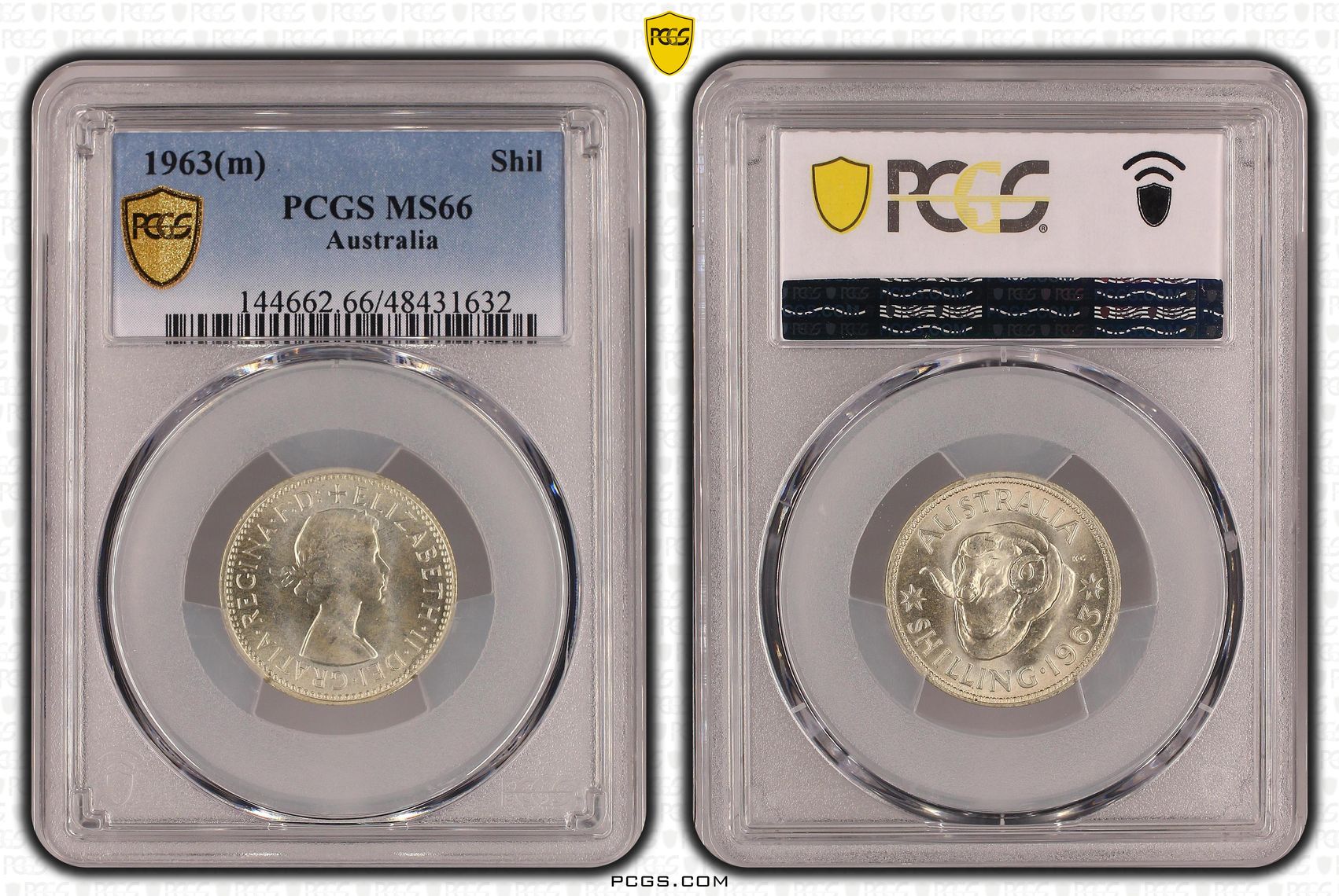 Elizabeth II, Shilling, 1963(m), PCGS MS66