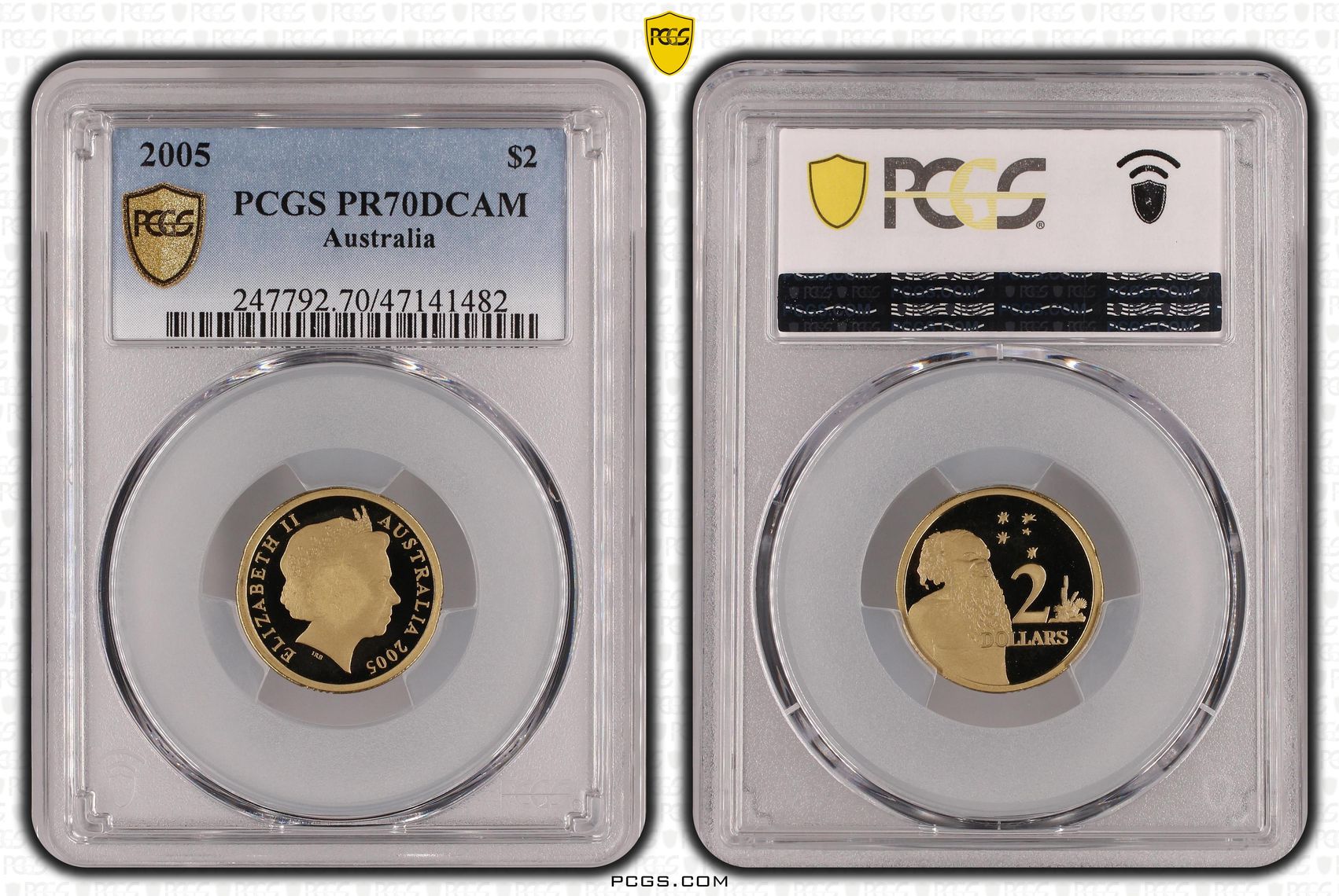 Elizabeth II, Pop 12/0, Two Dollar, 2005, PCGS PR70DCAM