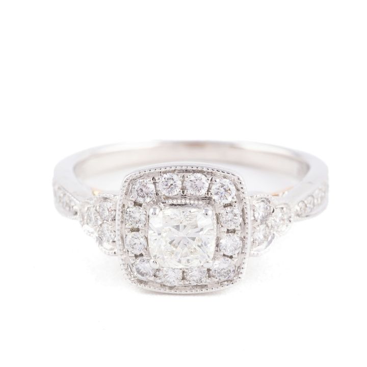 0.98 Carat Diamond & Sapphire Ring 14ct