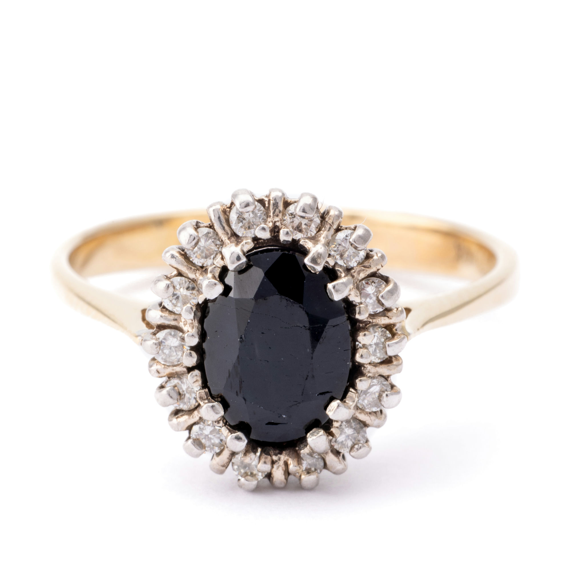 Sapphire & Diamond Ring 9ct Gold,