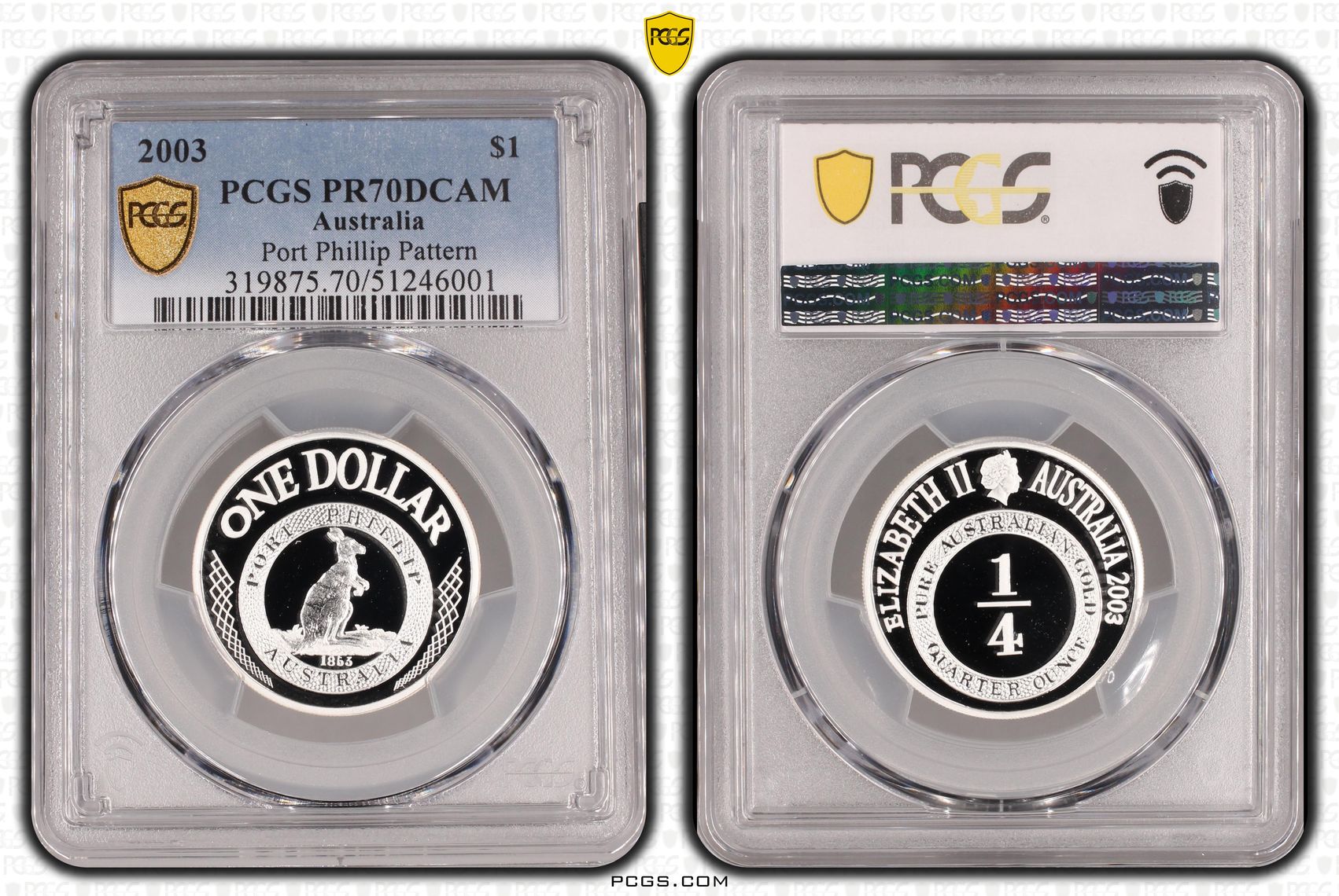 Port Phillip Pattern, One Dollar, 2003, PCGS PR70DCAM