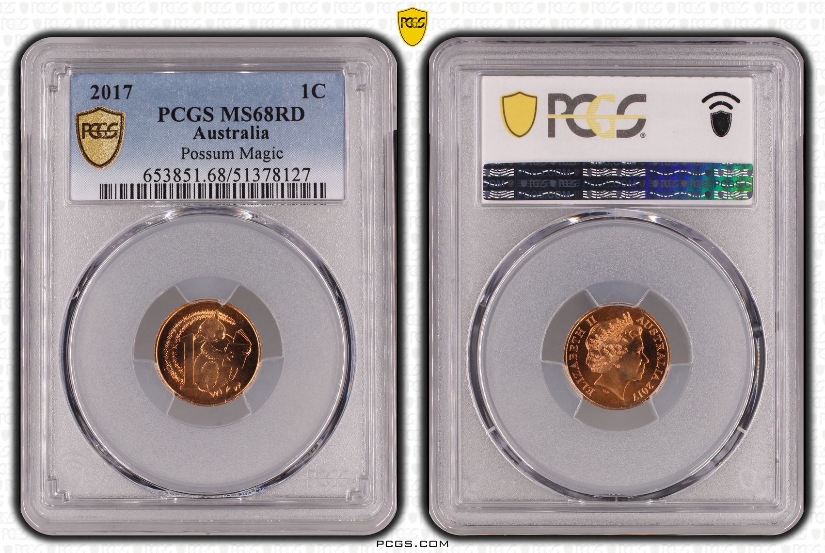 Possum Magic, 1C, 2017, PCGS MS68RD