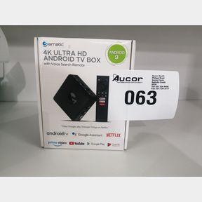 EMATIC AGT419 4K (ULTRAHD) QUAD CORE ANDROID TV BOX