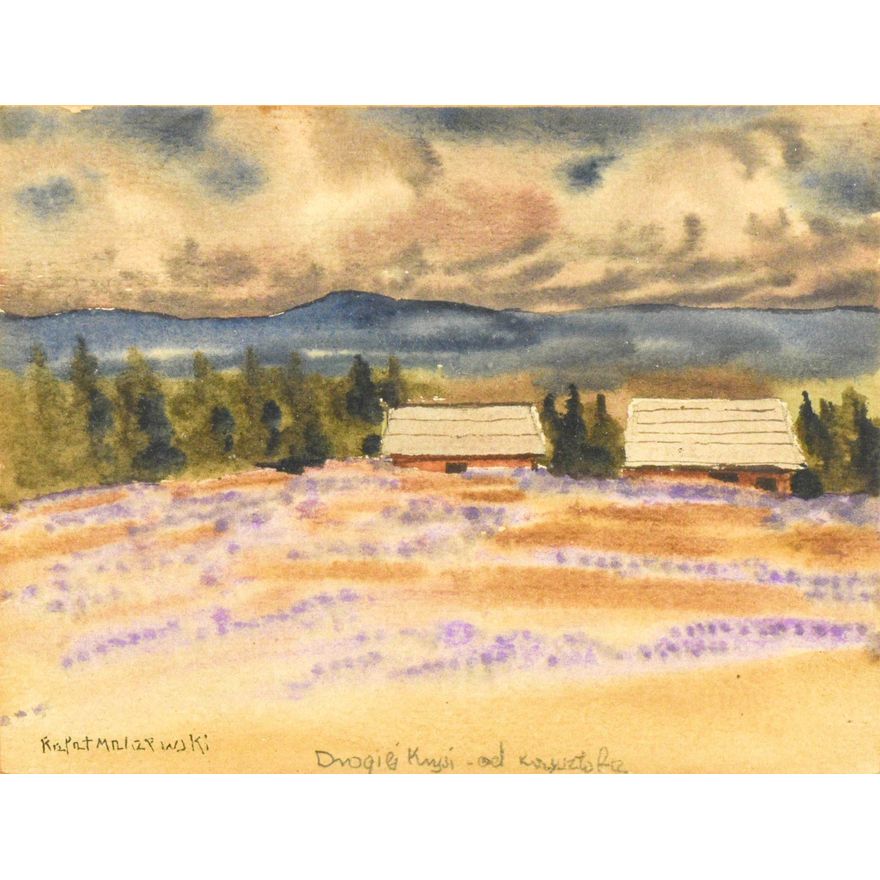Rafał Malczewski | Pejzaż górski z krokusami