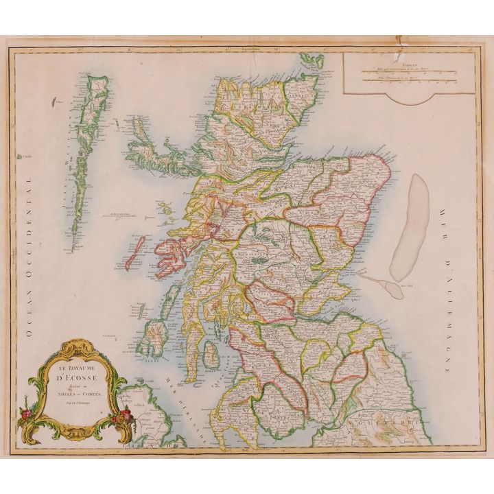 Vaugondy, 'Le Royaume D'Ecosse', 1751