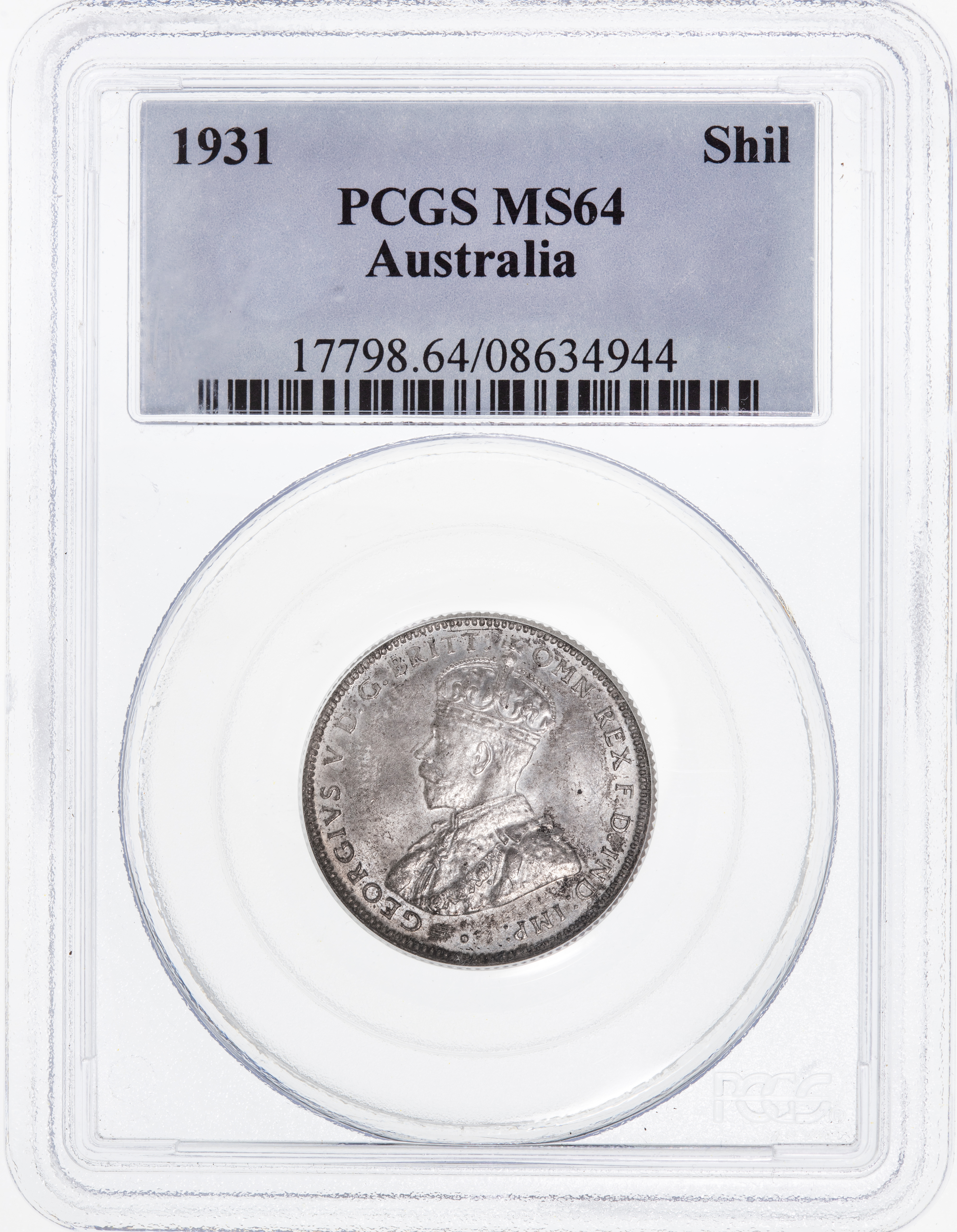 Shilling, 1931(m), PCGS MS64