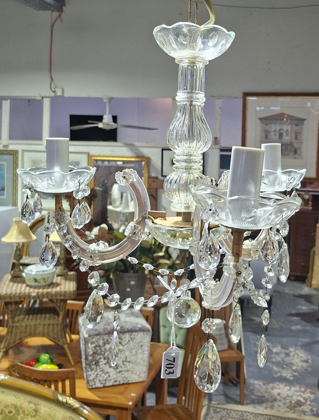 GLASS CHANDELIER