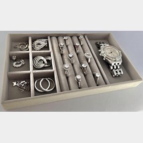 ICE VELVET MULTI-FUNCTION JEWELLRY DISPLAY TRAY FOR HOME - 51942/127