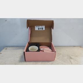 CERAMIC COFFEE WARMING COASTER AND MUG SET - PINK - 4 PACK -