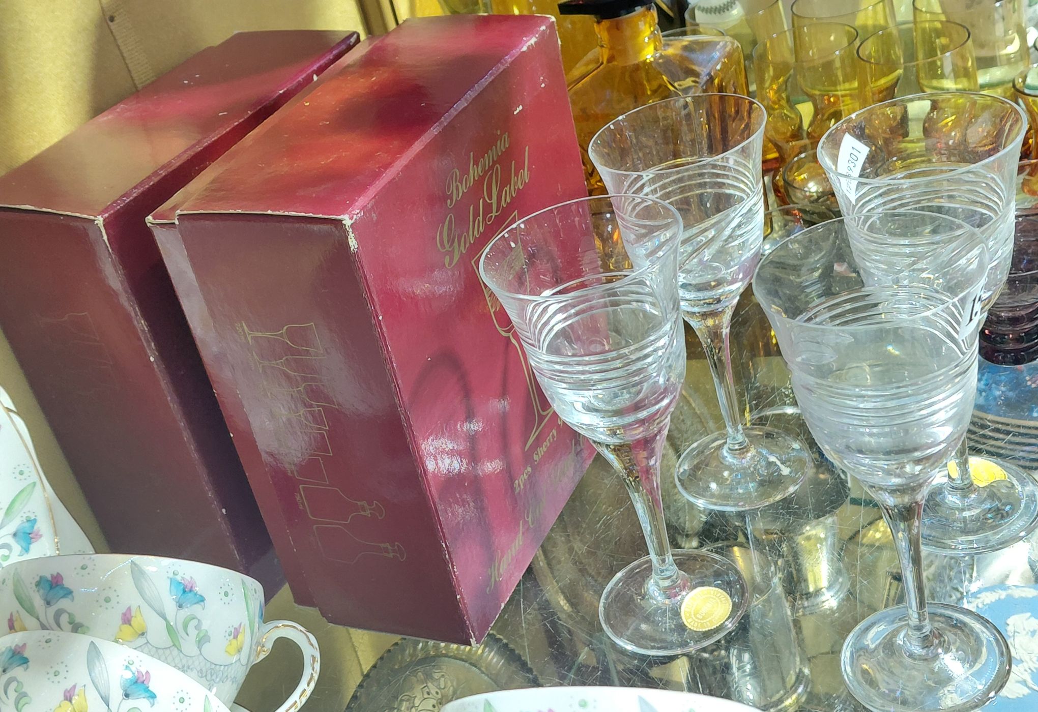 Bohemia Gold Label Crystal Glasses