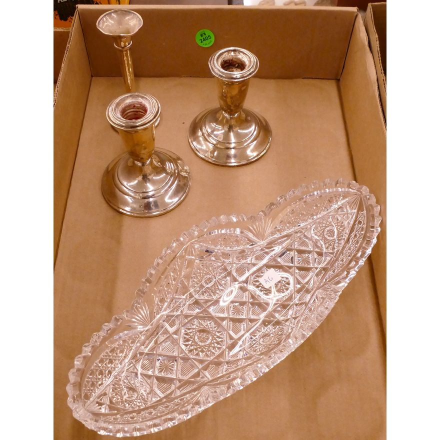 Box Sterling Filled Candlesticks Etc