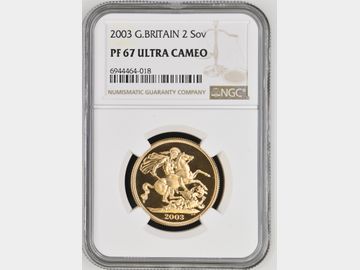 2003 ELIZABETH II PROOF GOLD 2 POUND PF67 UCAM