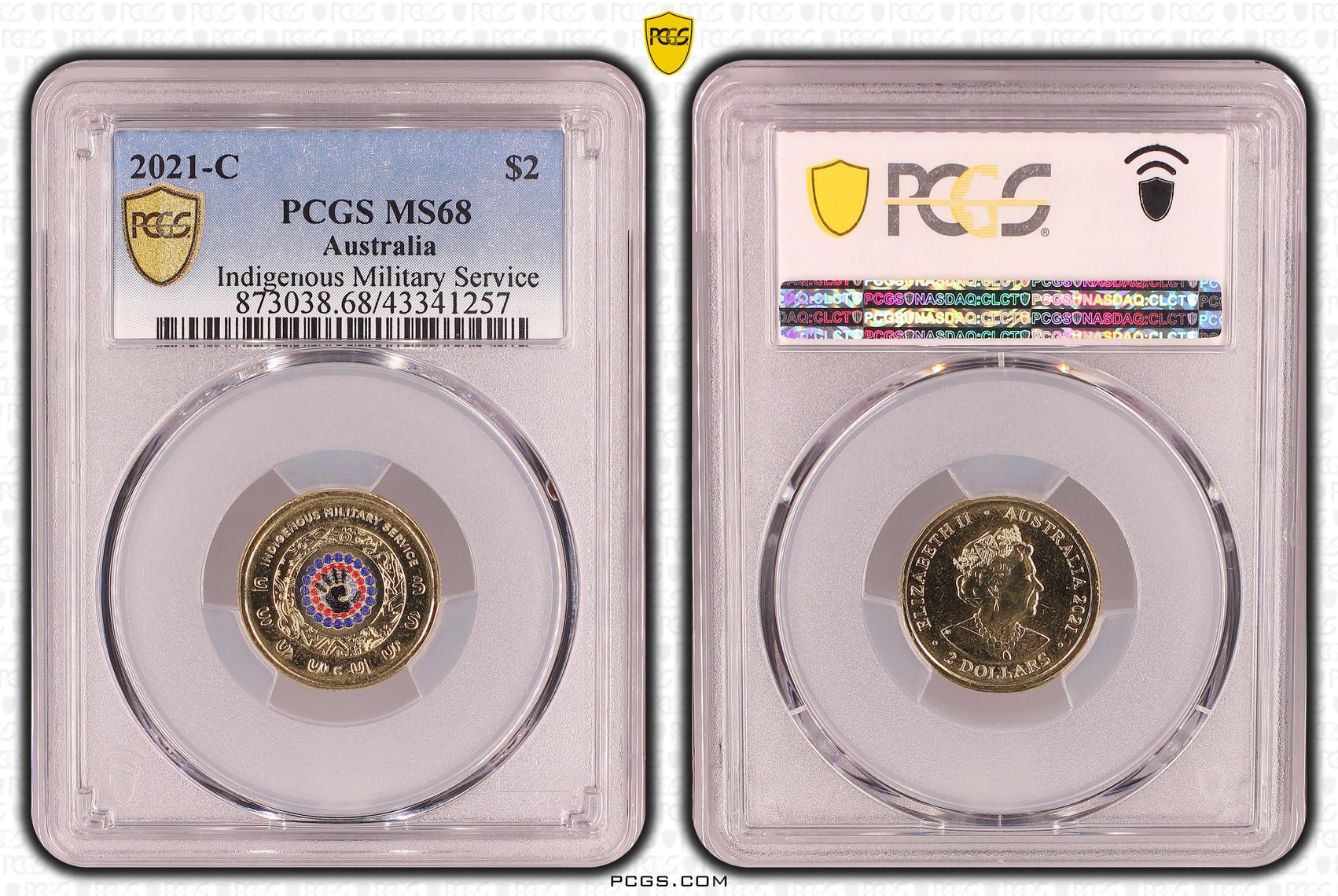 Elizabeth II, Indigenous Military Service, Two Dollar, MS68 , 2021-C