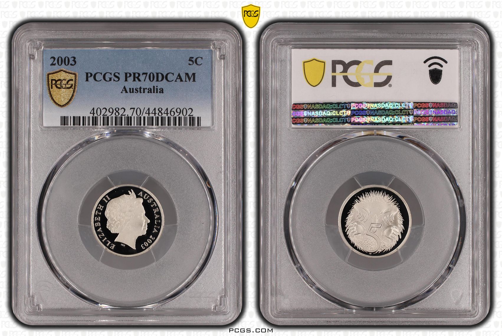 2003 Australia Five Cent, 5c PCGS - PR70DCAM POP 49/0 -902