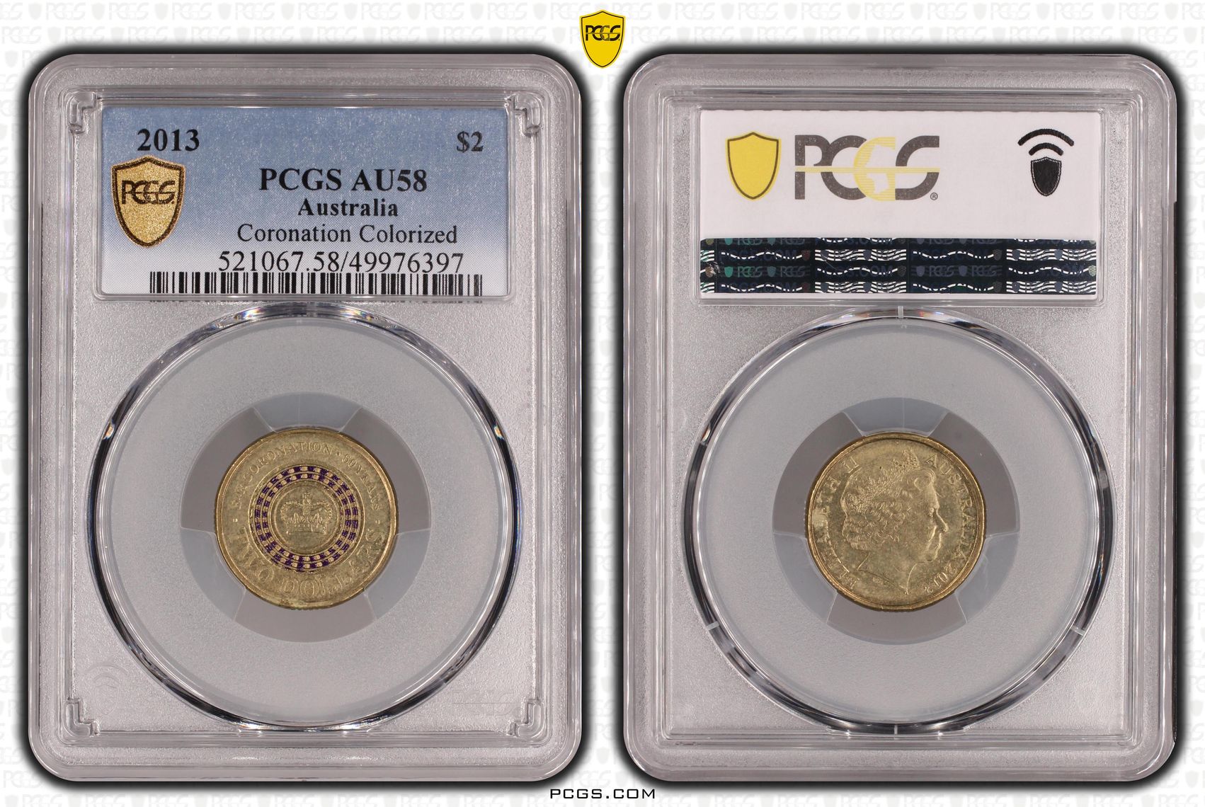 Coronation Colorized , Two Dollar, 2013, PCGS AU58