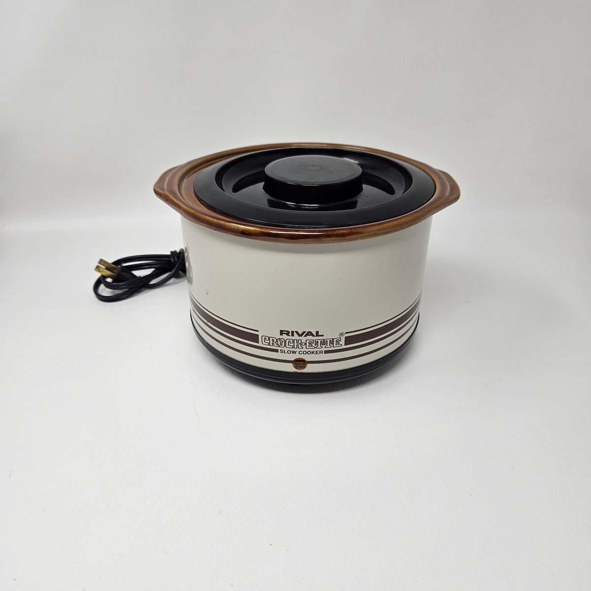 Vintage Rival Crock-Ette Slow Cooker Crock Pot 1 Quart Model 3205 Brown