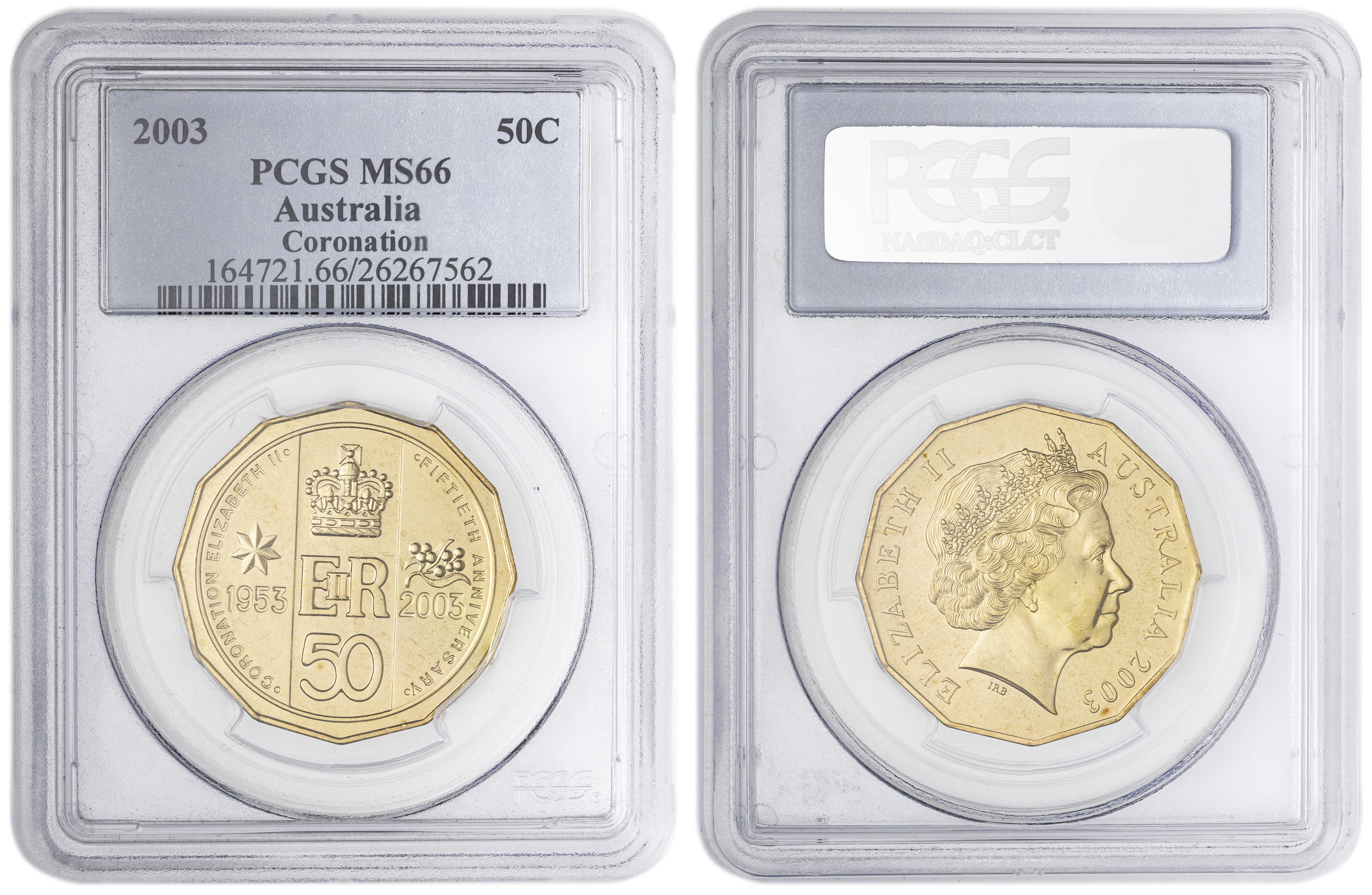 Coronation , Fifty Cent, 2003, PCGS MS66