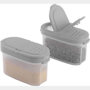 SIGNORA WARE SPICE JARS WITH LIDS - 4 OZ REFILLABLE EMPTY AIRTIGHT SPICE/SEASONING CONTAINERS SET -2 IN 1 POUR/SIFT SHAKER LIDS CL