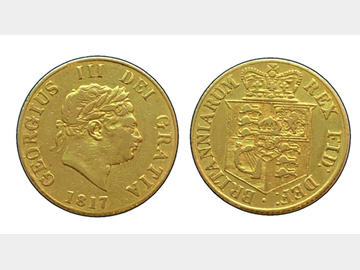 1817 GEORGE III GOLD HALF SOVEREIGN