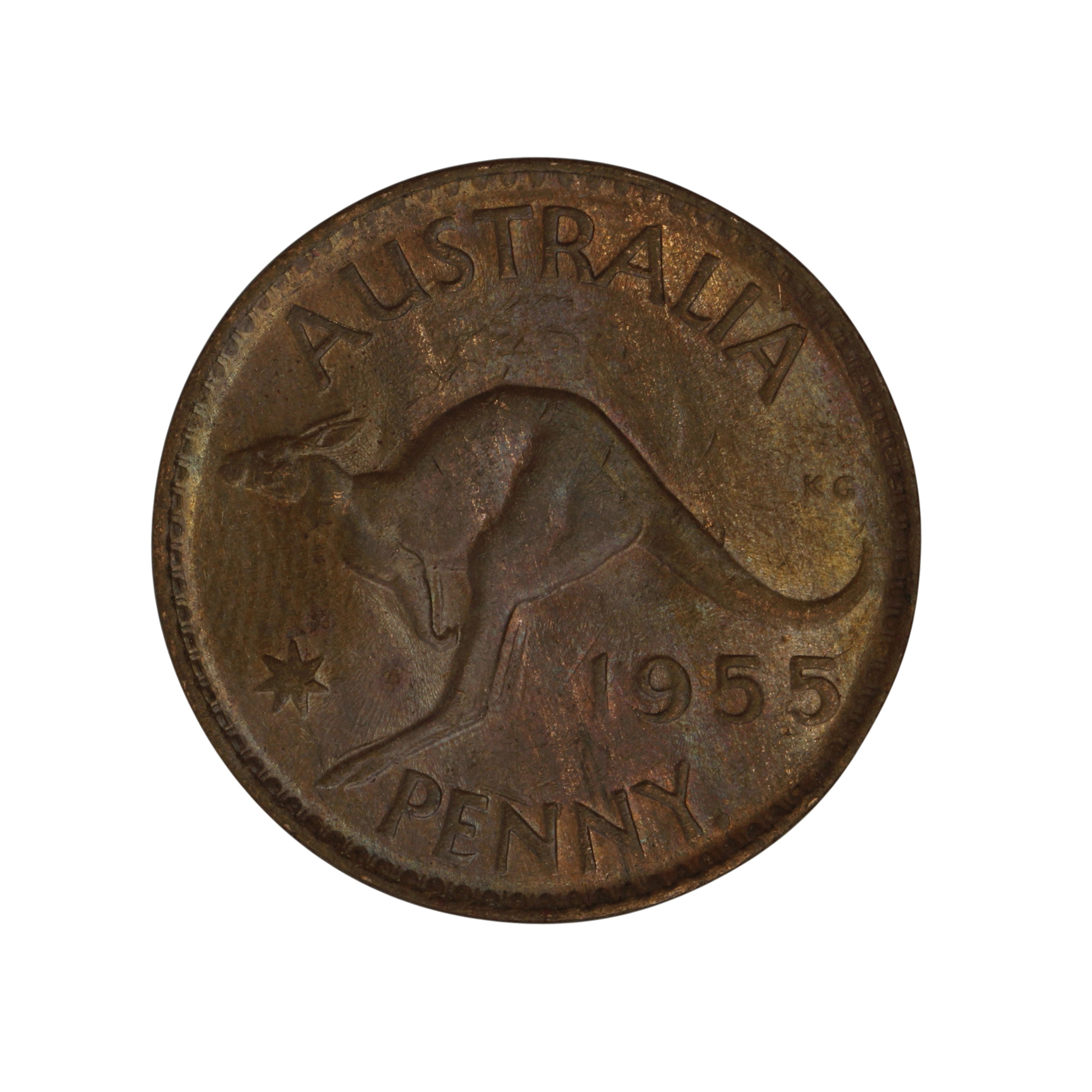 Elizabeth II, Penny, 1955-Y., UNC
