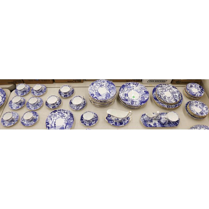 64pc Set Royal Crown Derby ''Mikado'' Fine China -