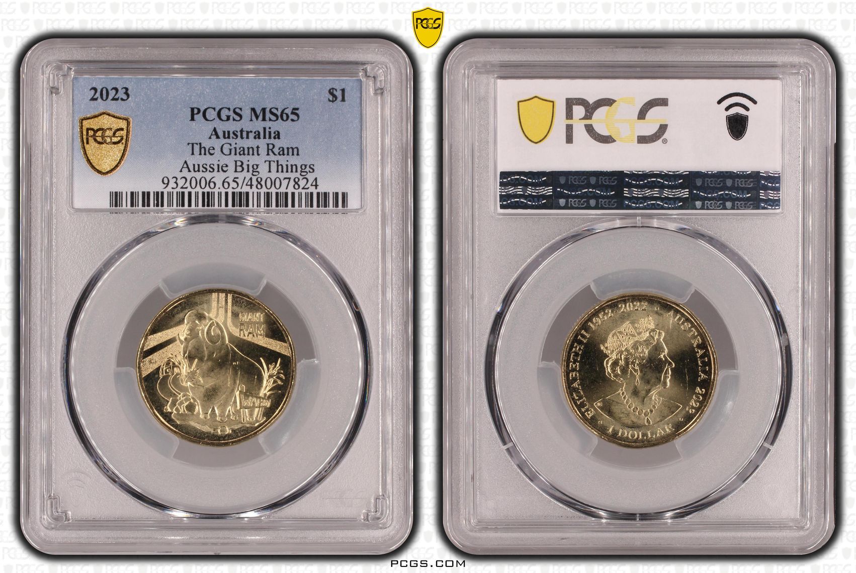 The Giant Ram Aussie Big Things, One Dollar, 2023, PCGS MS65