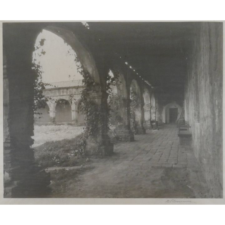 William Dassonville ''Courtyard, Mission San Luis Rey"