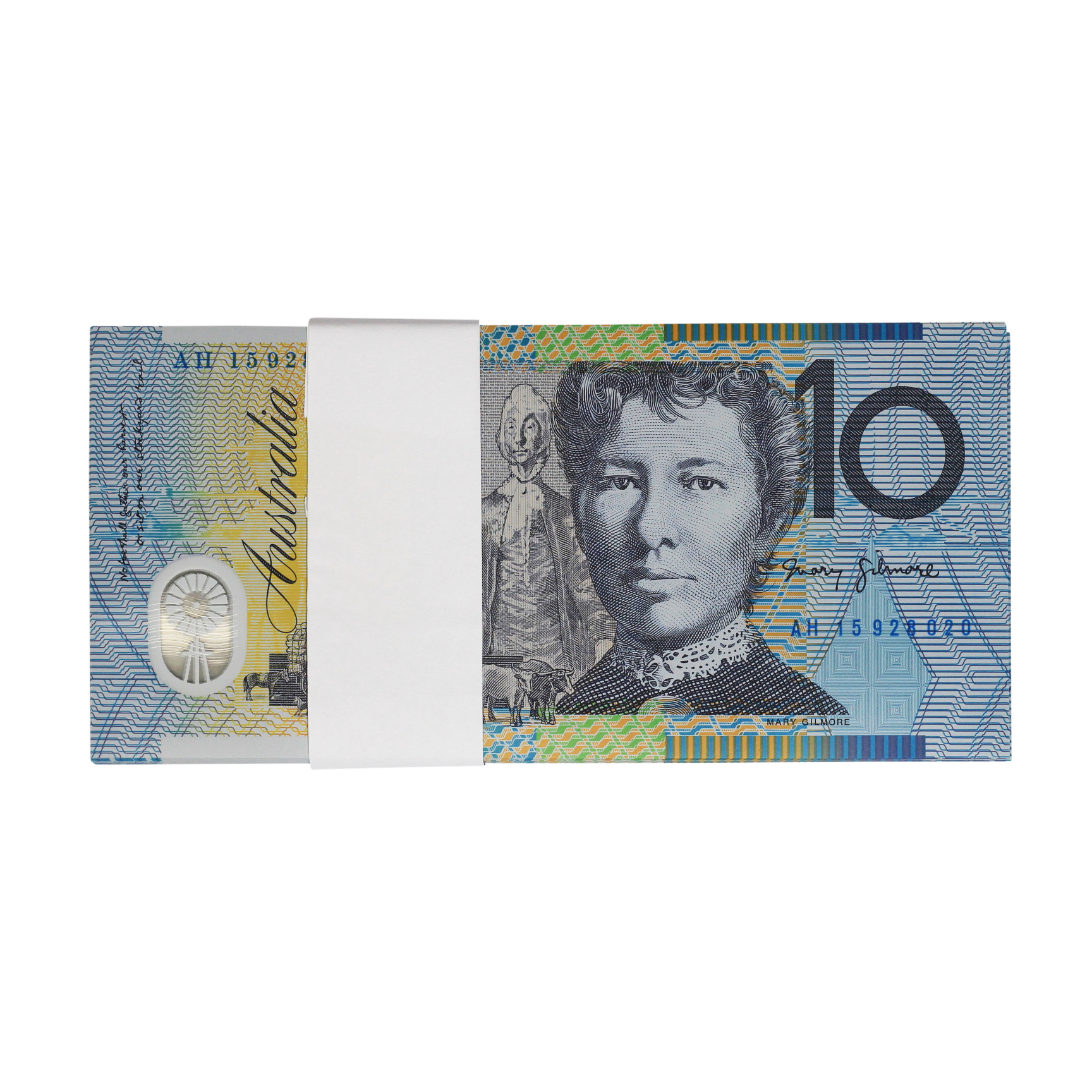 2186. · Bundle, Stevens/Fraser, Ten Dollars,  2015, UNC