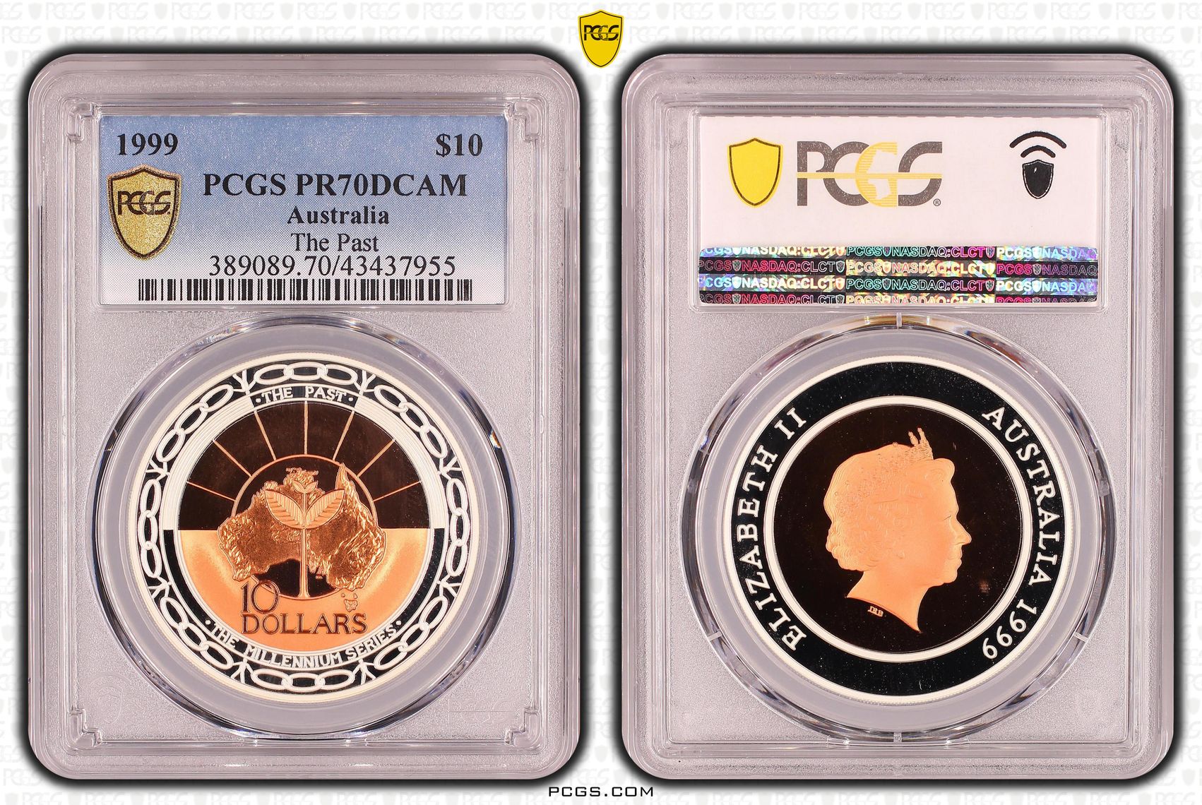 1999 Australia Ten Dollar, $10 The Past PCGS - PR70DCAM POP 19/0 -955
