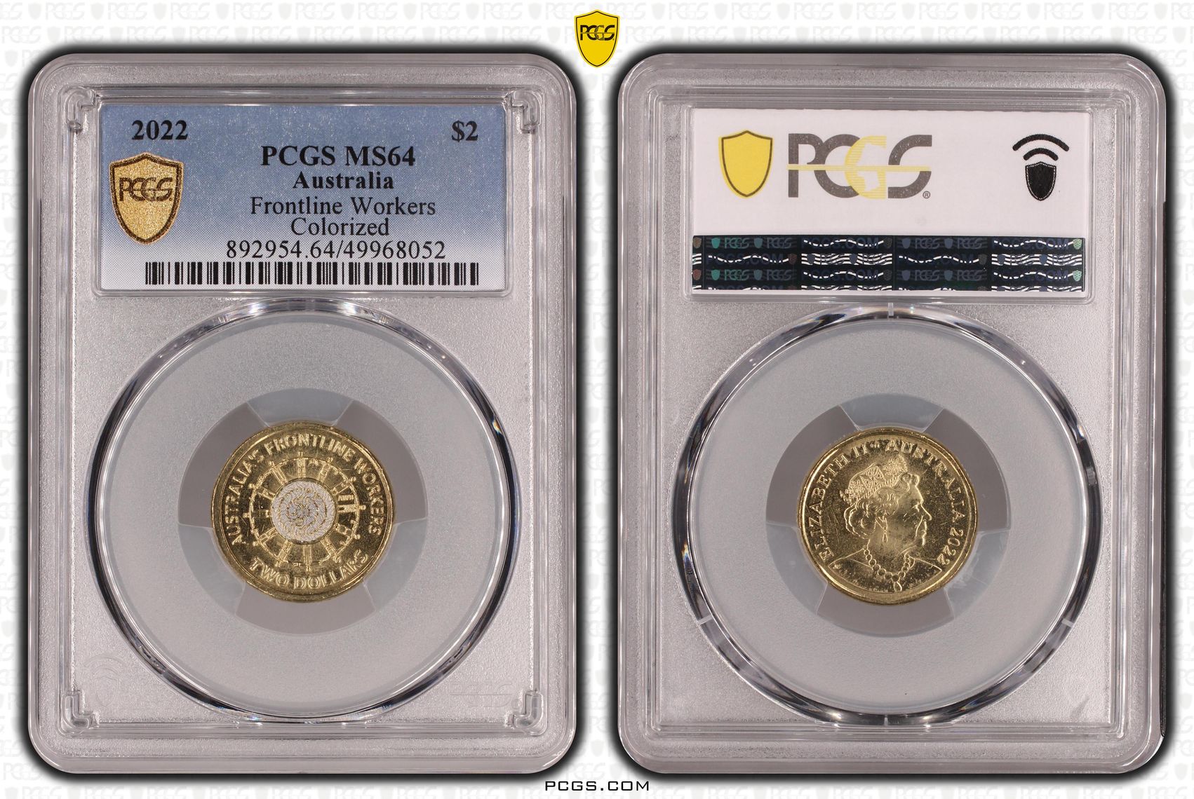 Frontline Workers Colorized , Two Dollar, 2022, PCGS MS64