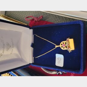 14K Solid Gold Box Chain Necklace and Window Box Pendant