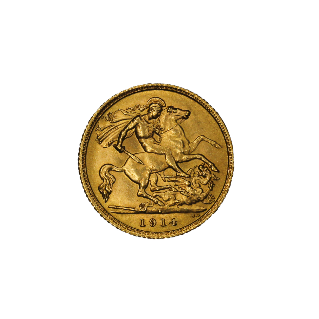 1271. · George V, Half Sovereign, 1914-S, UNC