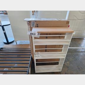 TOWER STORAGE CART WITH HANDLE - WHITE