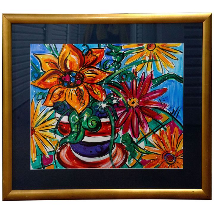 Kendall Perkins-Brakels, 'Dazzling Sunflowers',