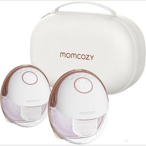 MOMCOZY BREAST PUMP HANDS FREE MOBILE STYLE | M6, WEARABLE BREASTFEEDING PUMP IDEAL RHYTHM FOR MORE MILK, DOUBLEFIT FLANGE MORE FI