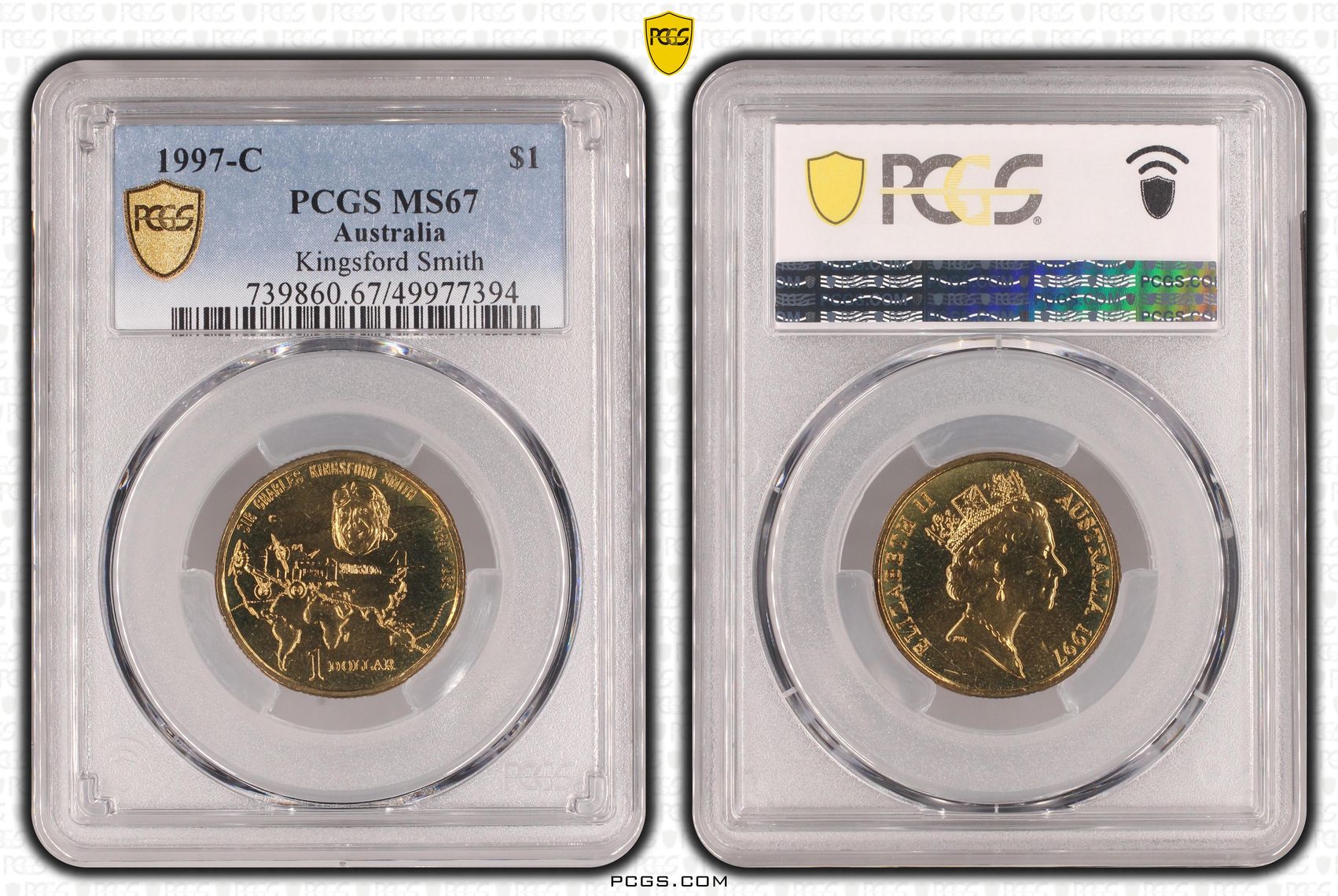 196 · Kingsford Smith , One Dollar, 1997-C, PCGS MS67