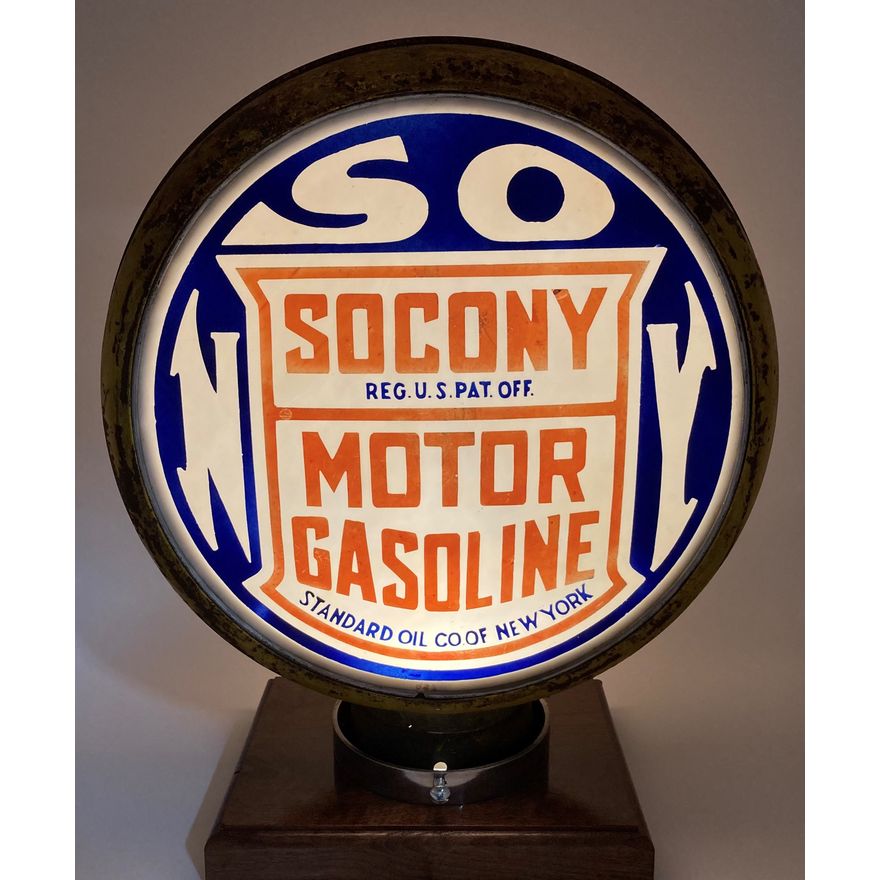 Socony Gasoline Standard Milk Glass Complete Globe Body