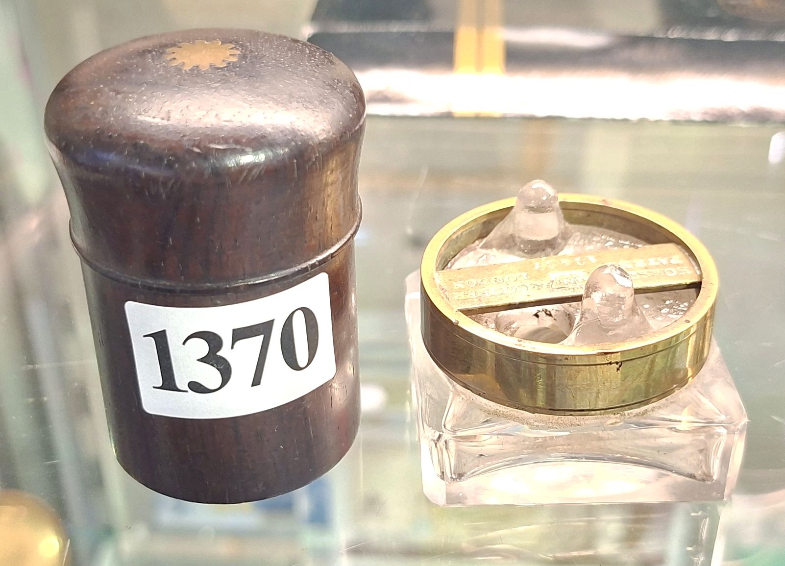 1370 · TWO UNUSUAL TRAVEL INKWELLS